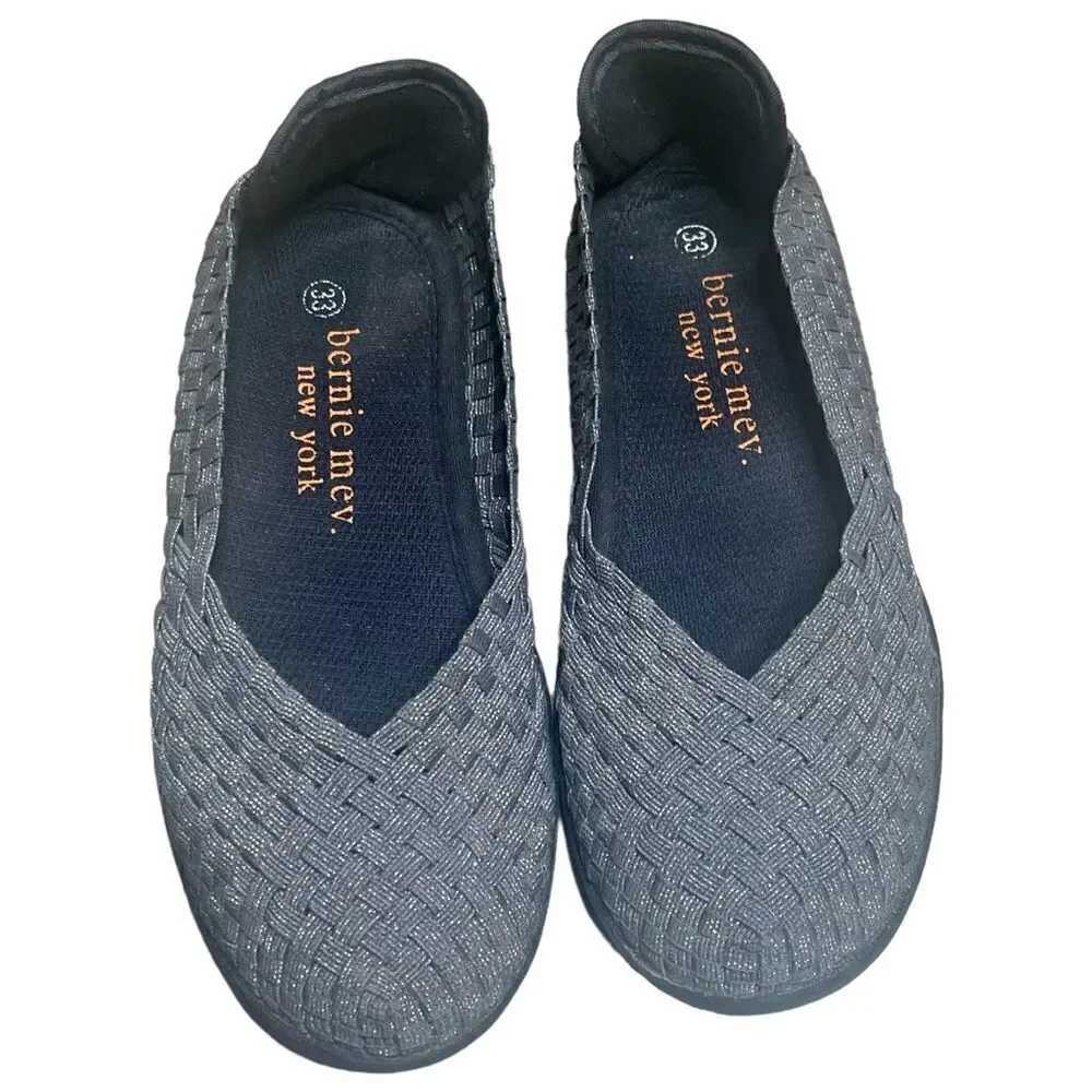 Bernie‎ Mev Girls Catwalk Woven Ballet Flats Shoes Size 33 EU 1.5/2 US Youth